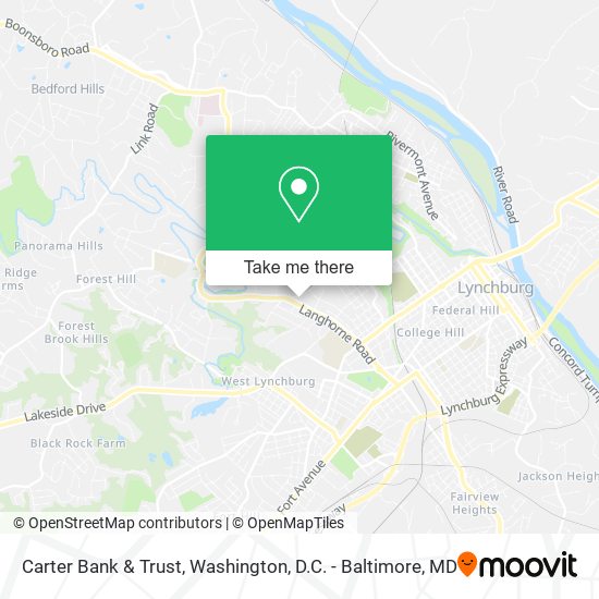Carter Bank & Trust map