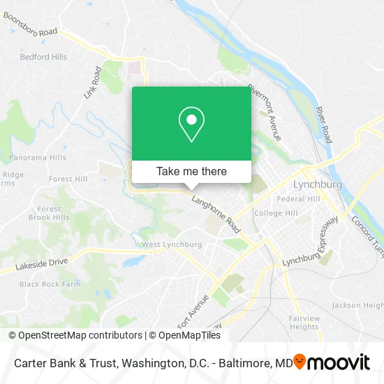 Carter Bank & Trust map