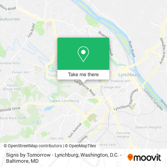 Mapa de Signs by Tomorrow - Lynchburg