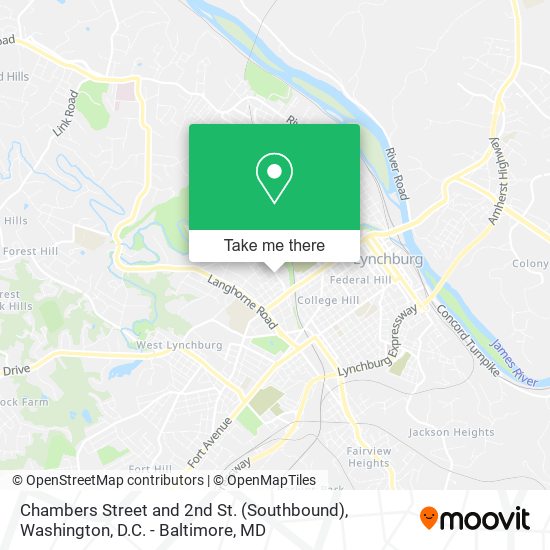 Chambers Street and 2nd St. (Southbound) map