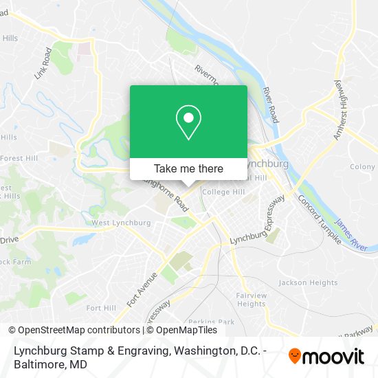 Lynchburg Stamp & Engraving map