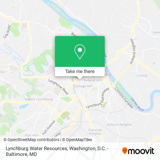 Lynchburg Water Resources map