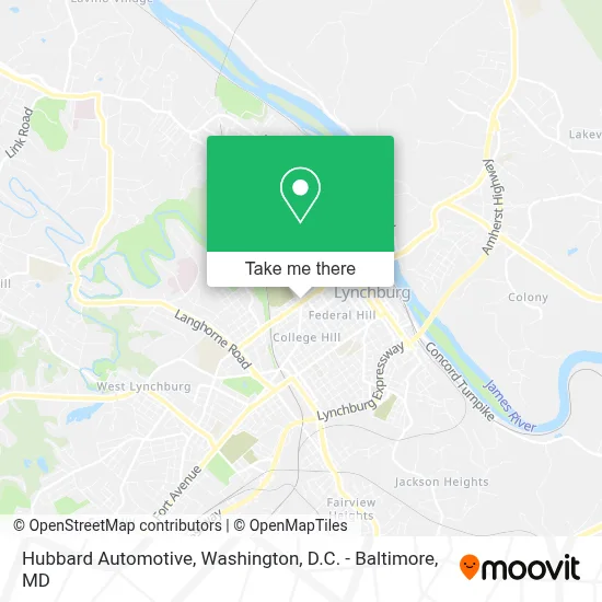Hubbard Automotive map