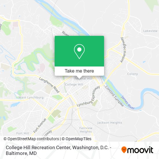 Mapa de College Hill Recreation Center