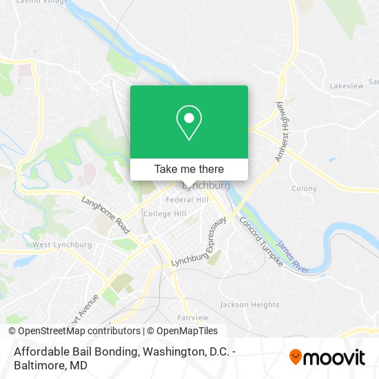 Affordable Bail Bonding map
