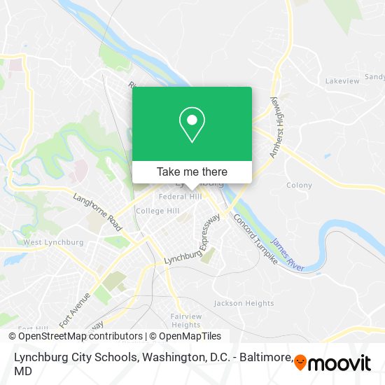 Mapa de Lynchburg City Schools