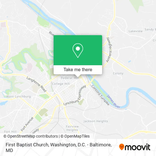 First Baptist Church map