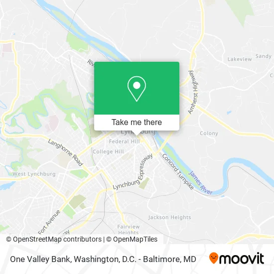 Mapa de One Valley Bank