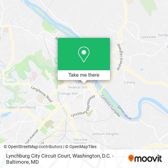 Mapa de Lynchburg City Circuit Court