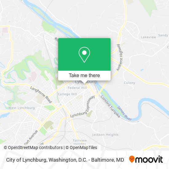 City of Lynchburg map