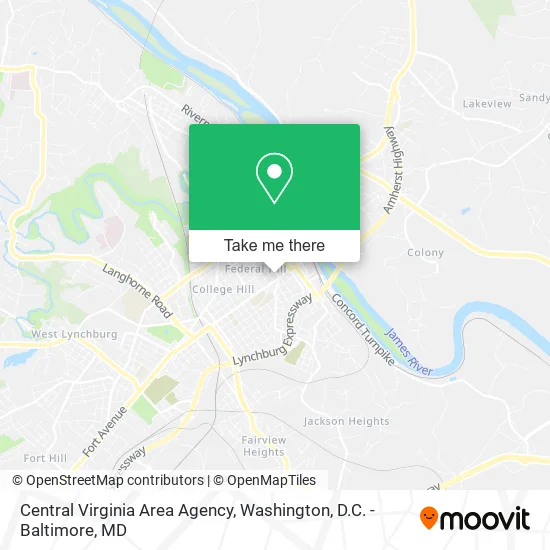 Central Virginia Area Agency map
