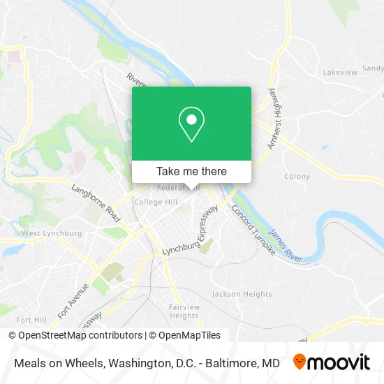 Mapa de Meals on Wheels