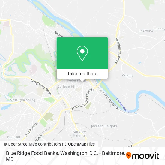 Blue Ridge Food Banks map