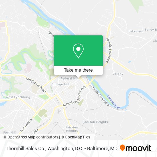 Mapa de Thornhill Sales Co.