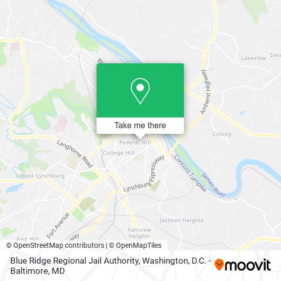Blue Ridge Regional Jail Authority map