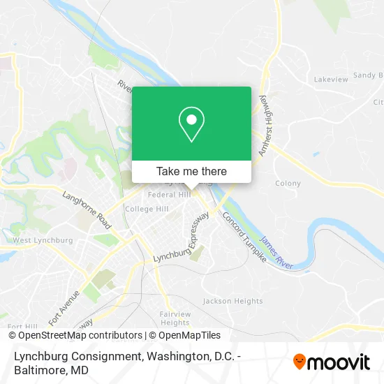 Lynchburg Consignment map