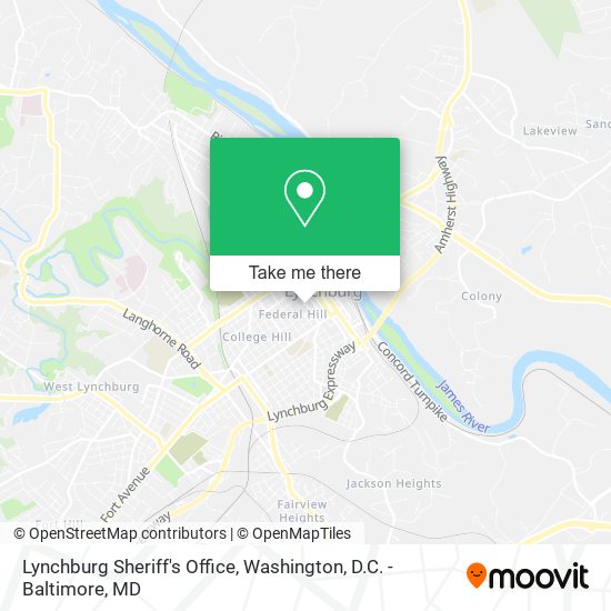 Mapa de Lynchburg Sheriff's Office