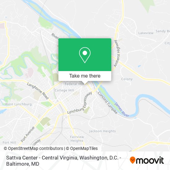 Sattva Center - Central Virginia map