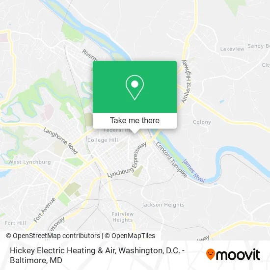 Mapa de Hickey Electric Heating & Air