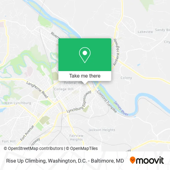 Rise Up Climbing map
