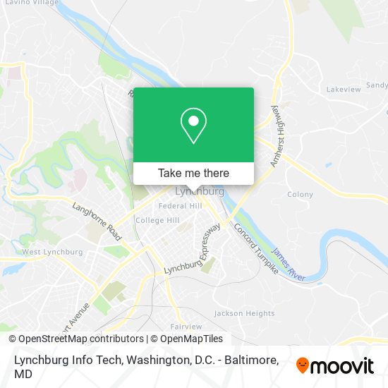 Mapa de Lynchburg Info Tech