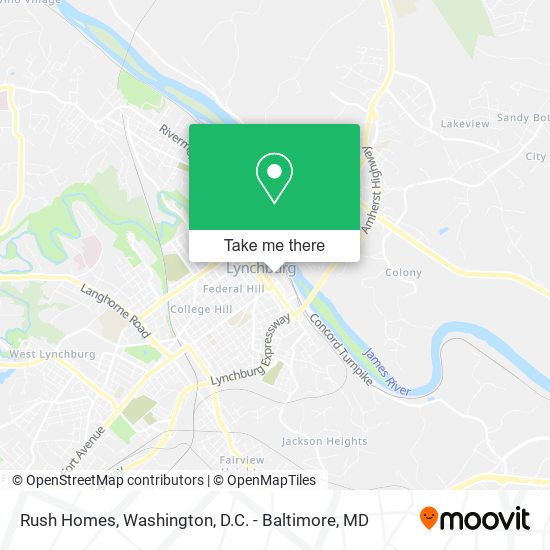 Mapa de Rush Homes