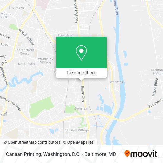 Canaan Printing map