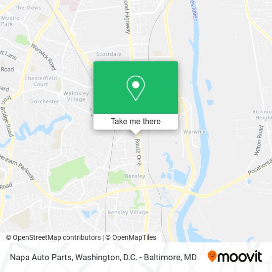 Napa Auto Parts map