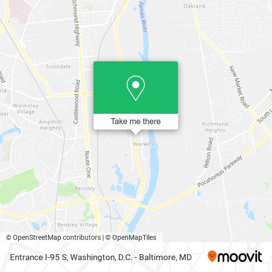 Entrance I-95 S map