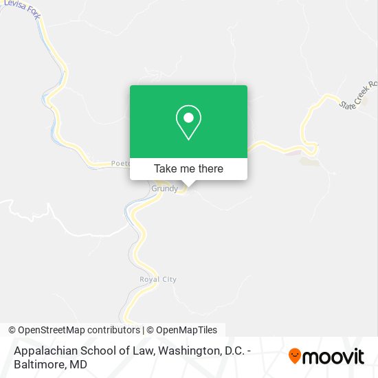 Mapa de Appalachian School of Law