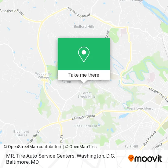 MR. Tire Auto Service Centers map
