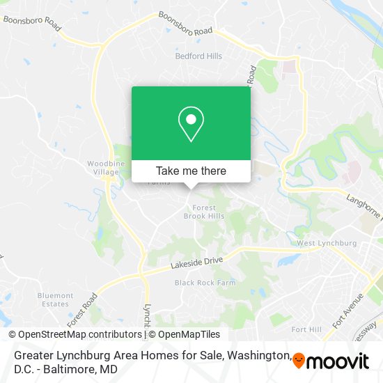 Greater Lynchburg Area Homes for Sale map