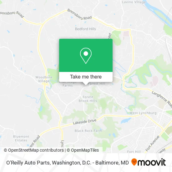 O'Reilly Auto Parts map