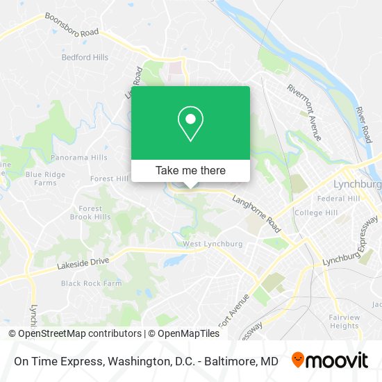 Mapa de On Time Express