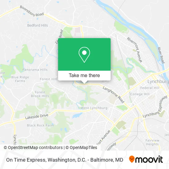On Time Express map