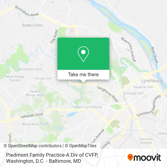 Piedmont Family Practice-A Div of CVFP map