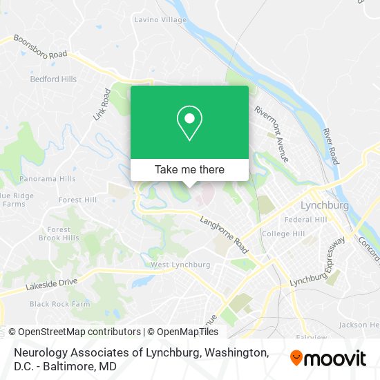 Neurology Associates of Lynchburg map