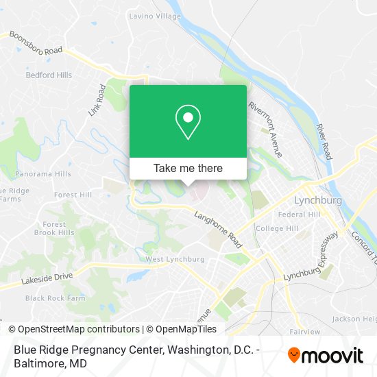 Mapa de Blue Ridge Pregnancy Center