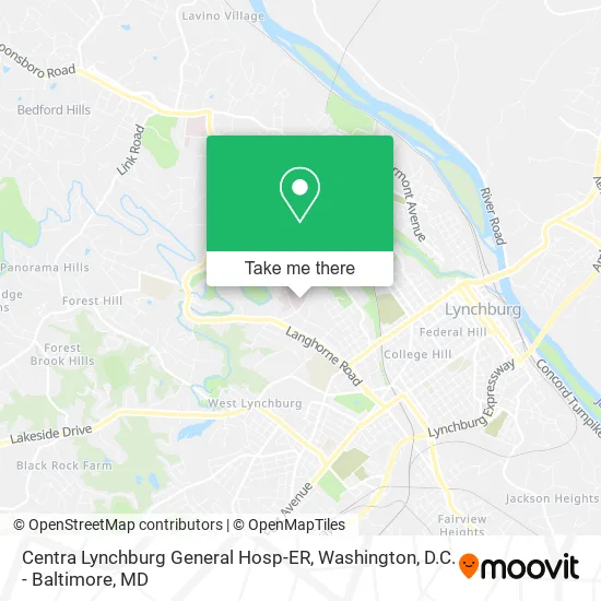 Mapa de Centra Lynchburg General Hosp-ER