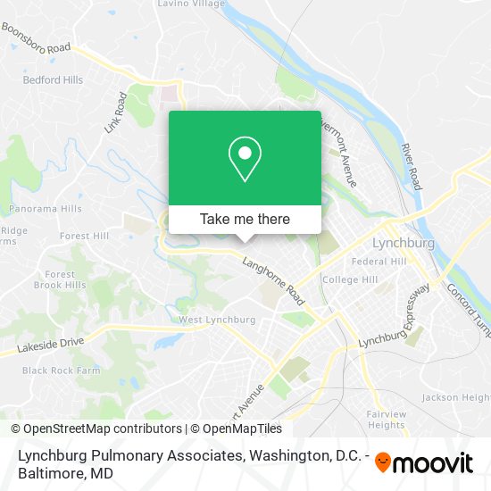 Mapa de Lynchburg Pulmonary Associates
