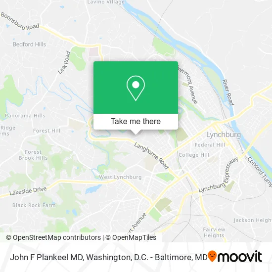 John F Plankeel MD map