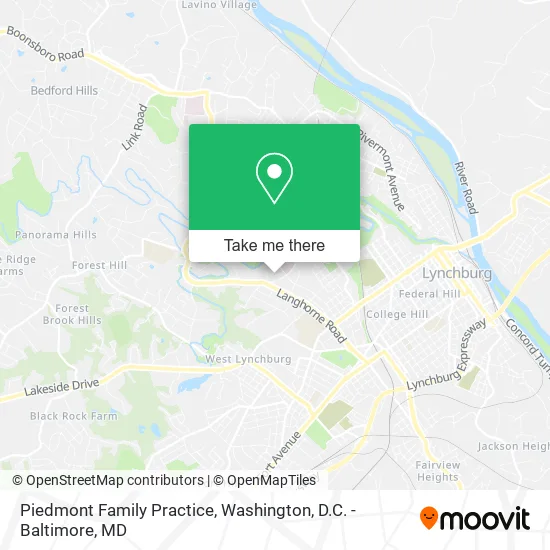 Mapa de Piedmont Family Practice