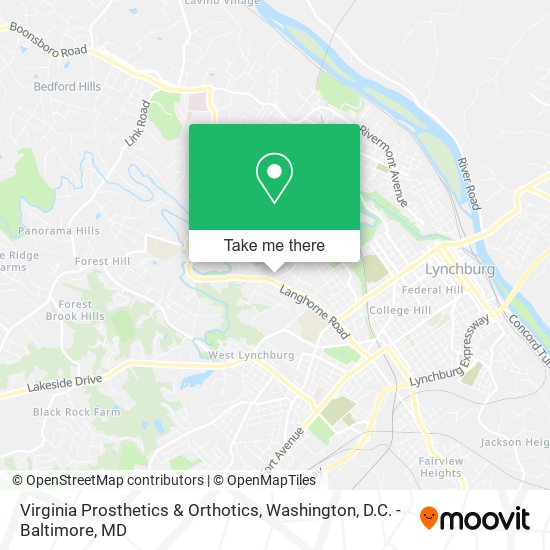 Mapa de Virginia Prosthetics & Orthotics
