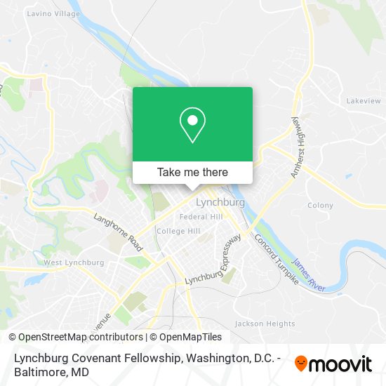 Lynchburg Covenant Fellowship map