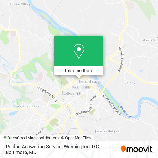 Paula's Answering Service map