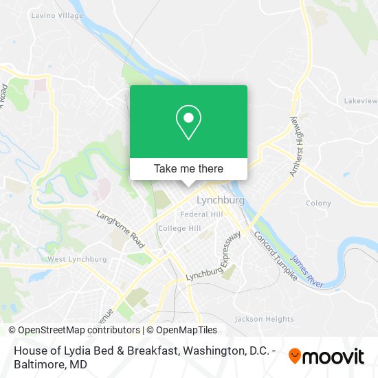 House of Lydia Bed & Breakfast map