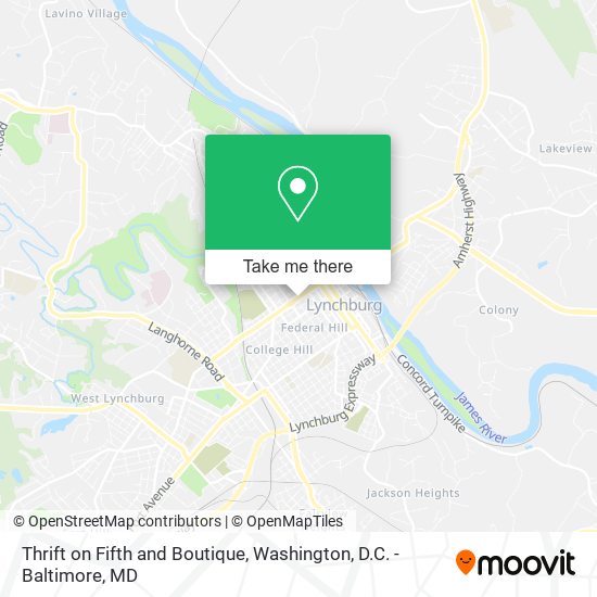 Thrift on Fifth and Boutique map