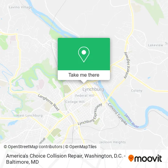 America's Choice Collision Repair map