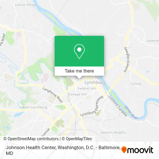 Johnson Health Center map