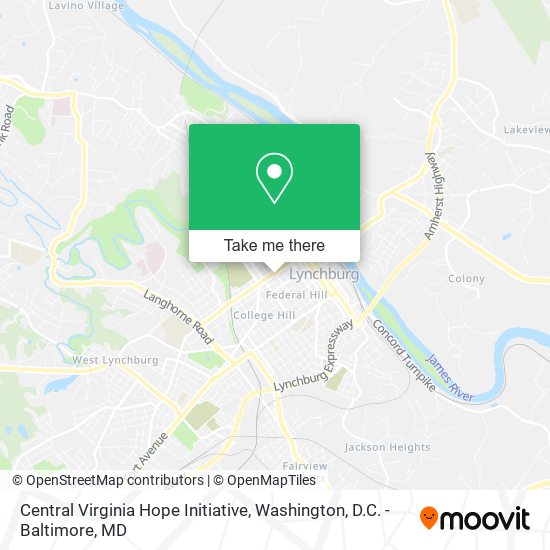 Central Virginia Hope Initiative map